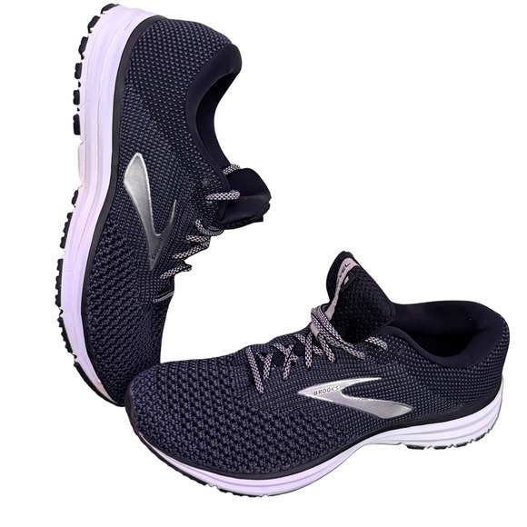 Brooks Shoes - Brooks Womens Revel 2 Running Shoes Size 8.5 Black Gray Sneakers 1202811B050